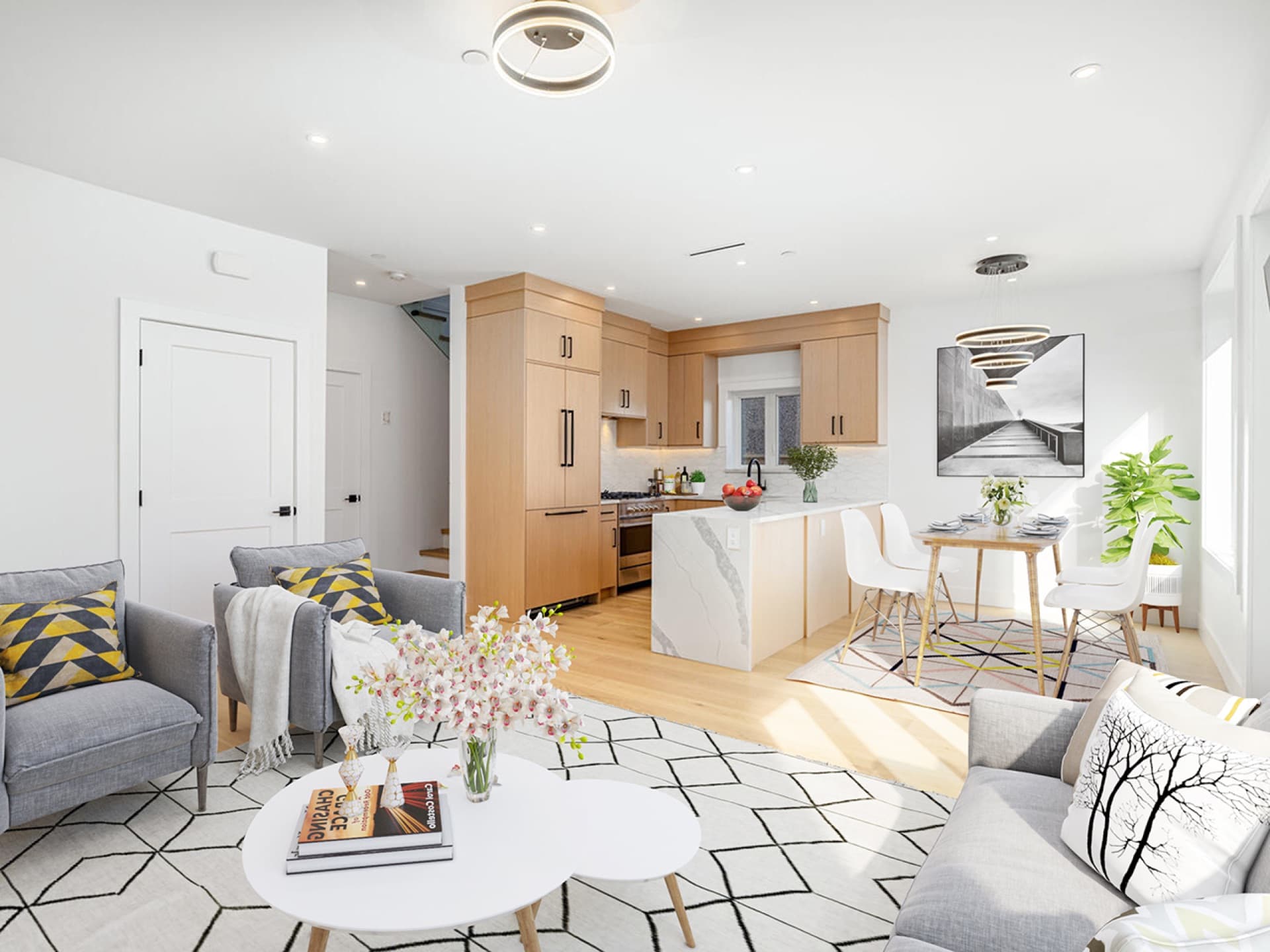 Living, kitchen and dining area — 1748 E 15th Avenue