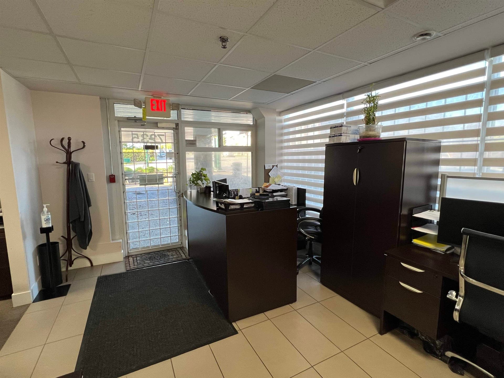 Front entrance and reception desk — 7235 Fraser Street